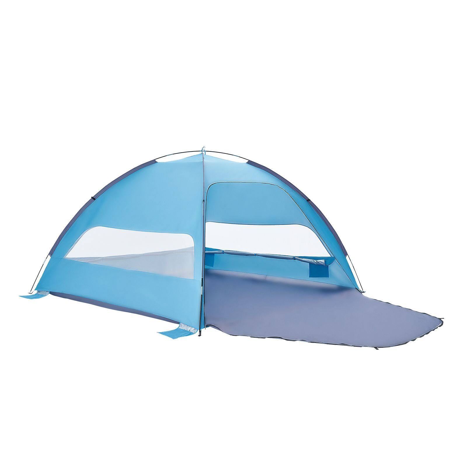 Alt View 8. Loheer - Beach Tent Sun Shelter for 6 Person, UPF 50+ Portable Sun Shade Canopy, Lightweight Easy Setup Beach Umbrella - Blue.