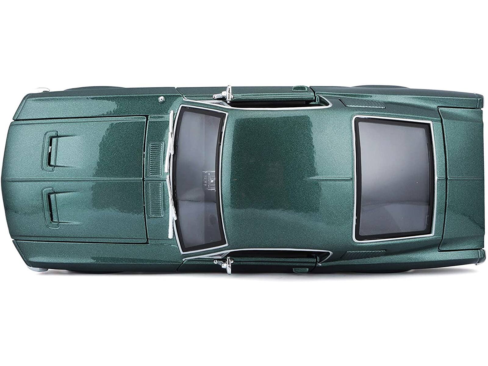 Alt View 4. Maisto - 1967 Ford Mustang GTA Fastback Green Metallic with White Stripes 1/18 Diecast Model Car by Maisto.