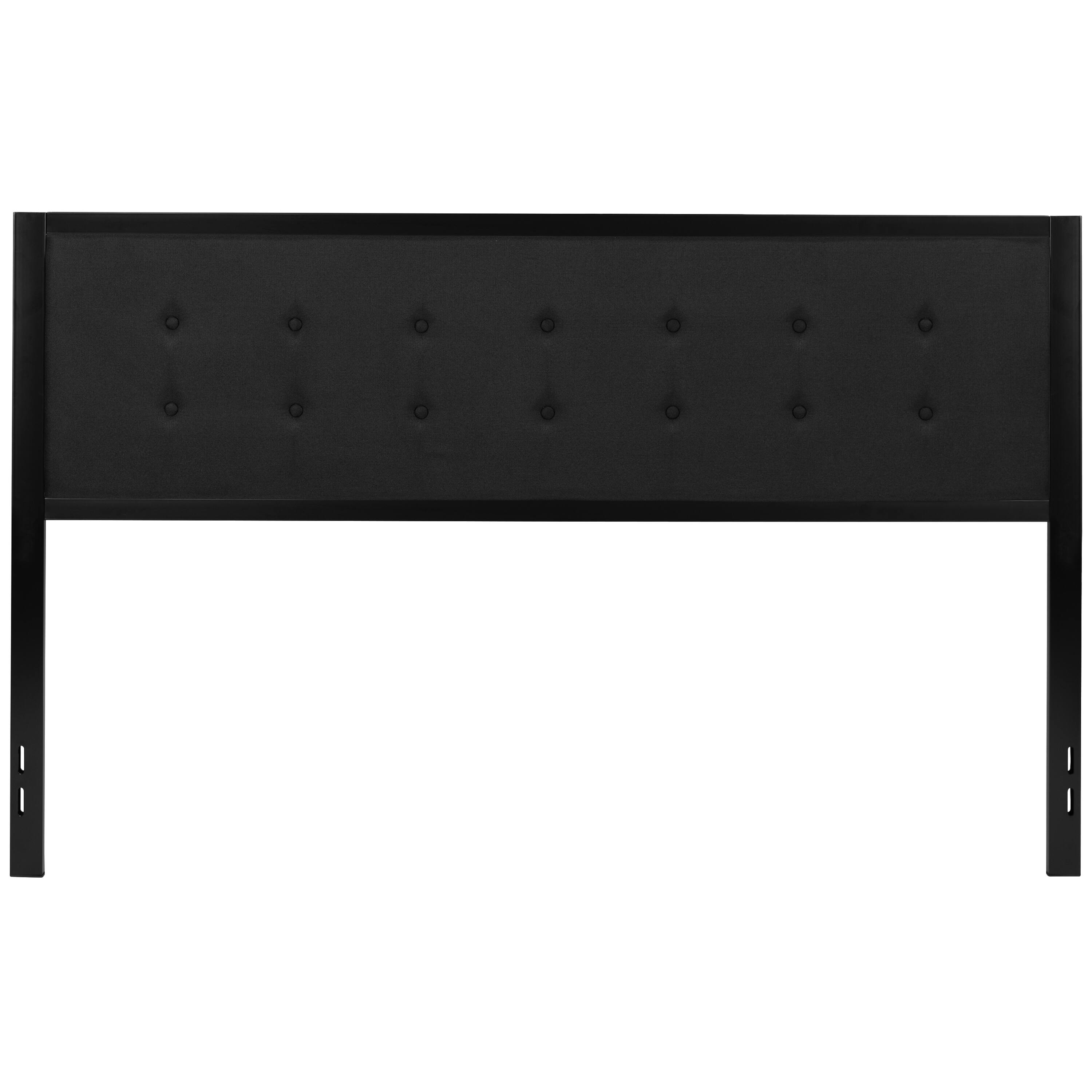 Alt View 8. Emma + Oliver - Upholstered Metal Panel Tufted Headboard - Modern Headboard - Black.