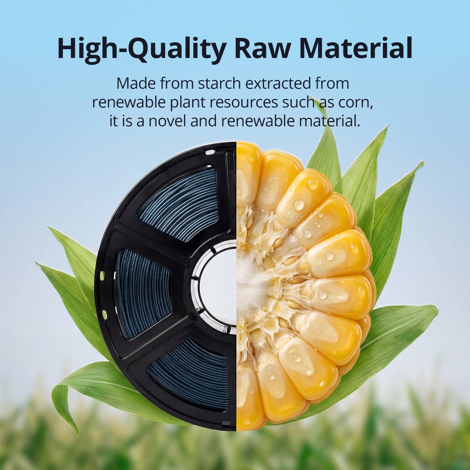High-Quality Raw Material

Made from starch extracted from renewable plant resources such as corn, it is a novel and renewable material.