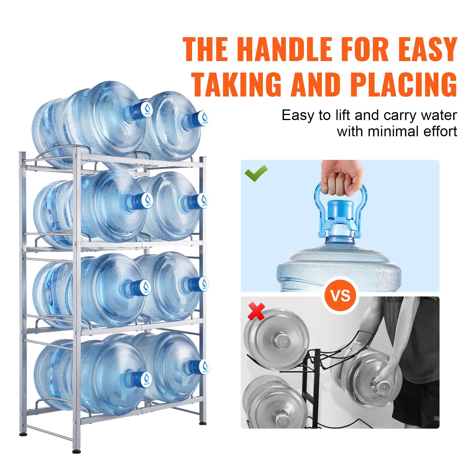 THE HANDLE FOR EASY TAKING AND PLACING

Easy to lift and carry water with minimal effort

VS