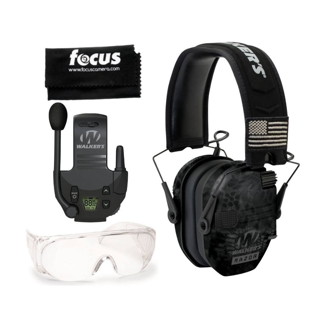 Walkers Razor Patriot Electronic Ear Muffs Bundle Kryptek Camo ...