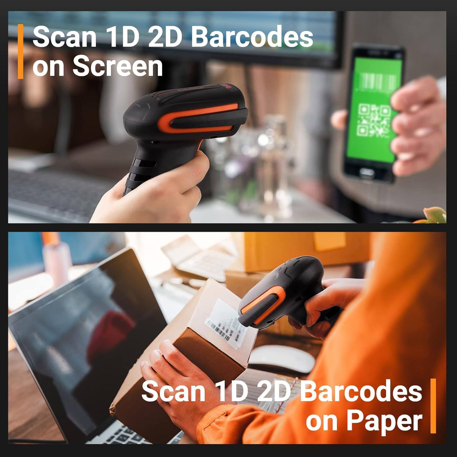 Scan 1D 2D Barcodes on Screen

Scan 1D 2D Barcodes on Paper