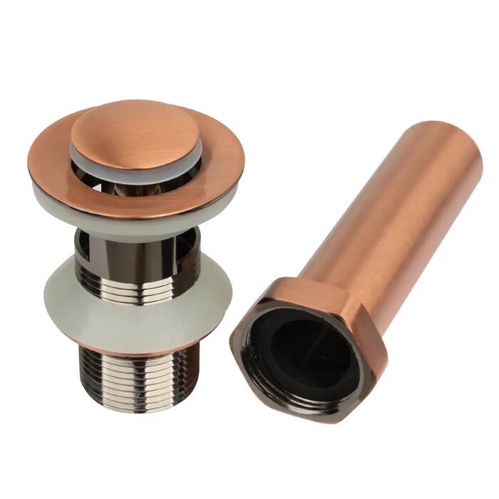 Alt View 3. Akicon - Akicon Pop-Up Bathroom Sink Drain Stopper With Overflow in Copper - Copper.