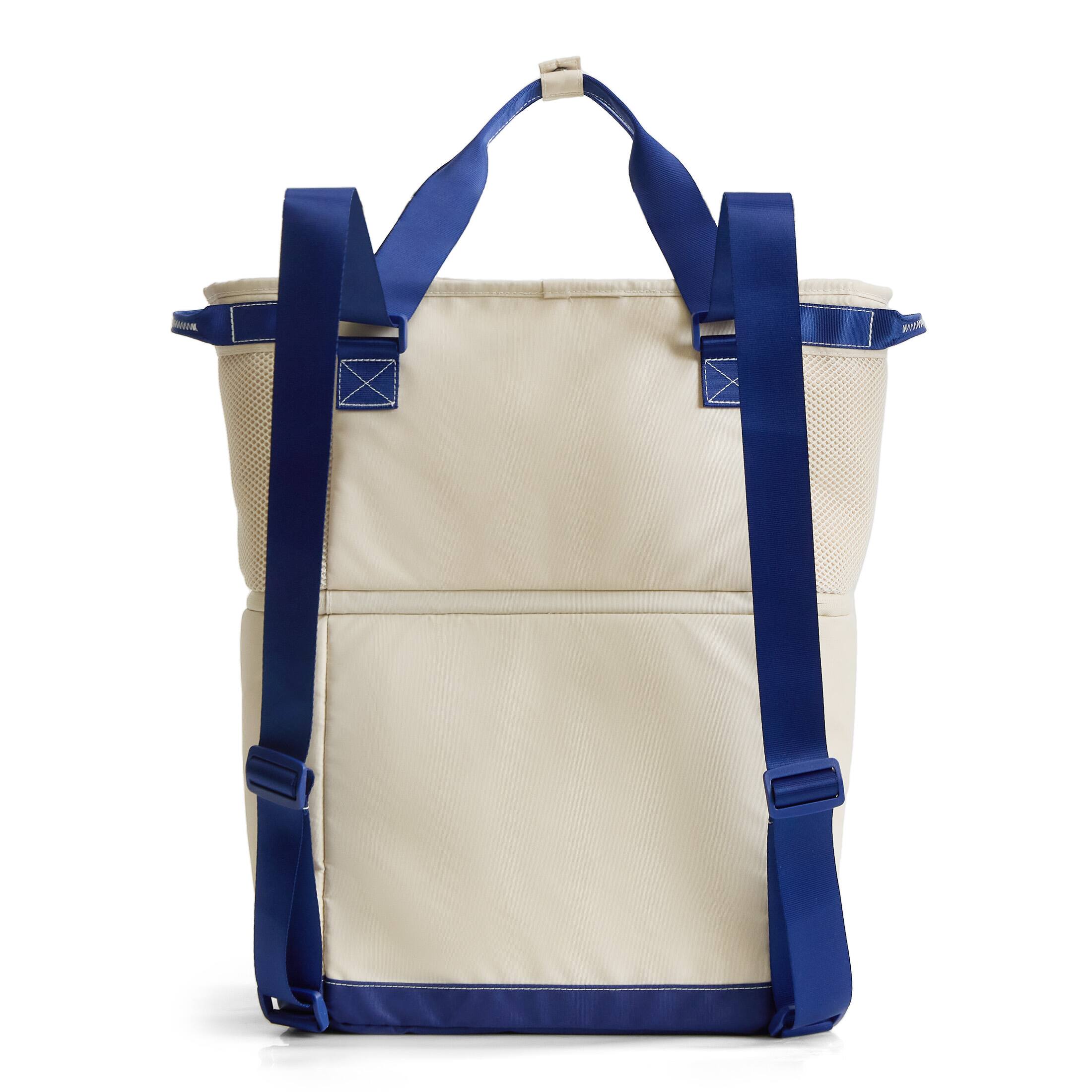 Back. Bagsmart - Coast 20-Can Soft Cooler Backpack, Insulated Water-Resistant Tote with Dry-Wet Separation for Beach & Family Outings - Ivory.