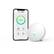 Front. Airthings - Wave Mini Indoor Air Quality Monitor w/TVOC, Temp & Humidity sensors w/Mold Risk Indicator - White.