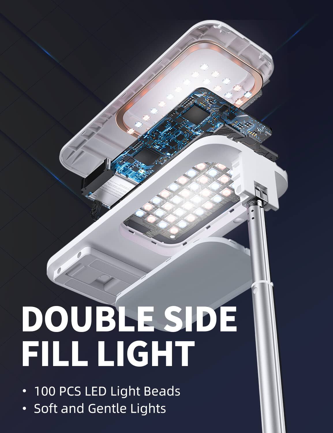 DOUBLE SIDE FILL LIGHT

- 100 PCS LED Light Beads
- Soft and Gentle Lights