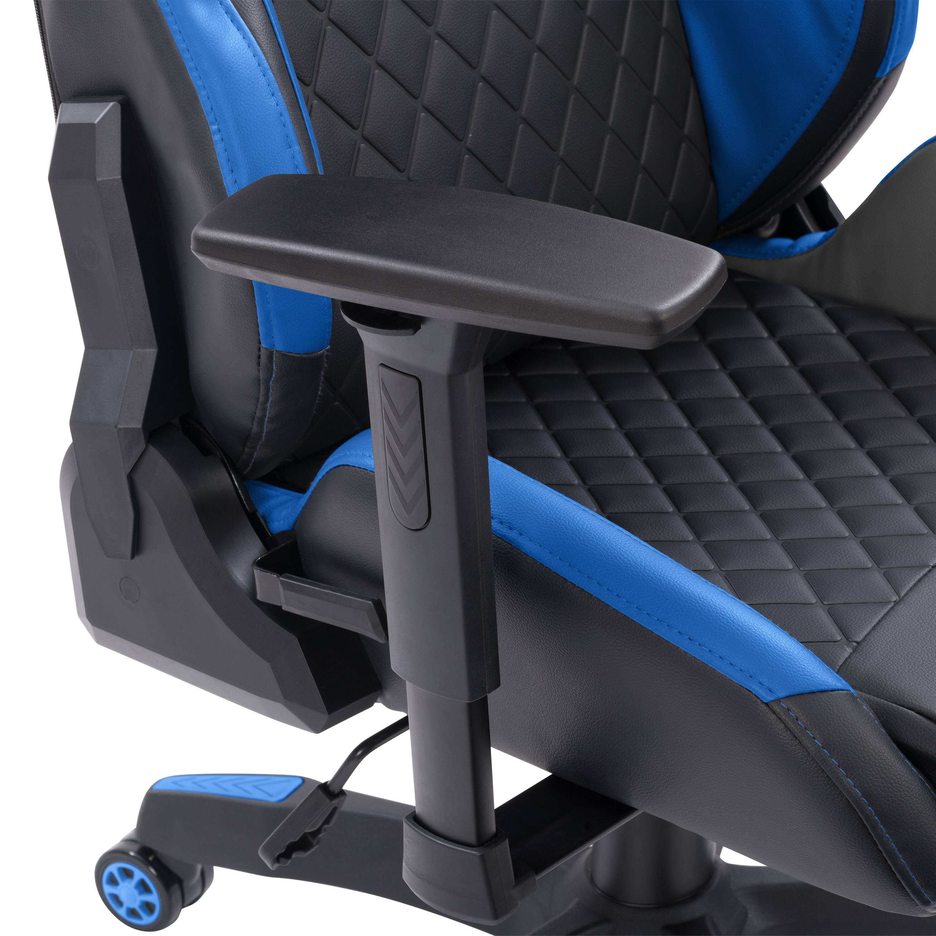 Alt View 18. CorLiving - Nightshade Gaming Chair - Black and Blue.