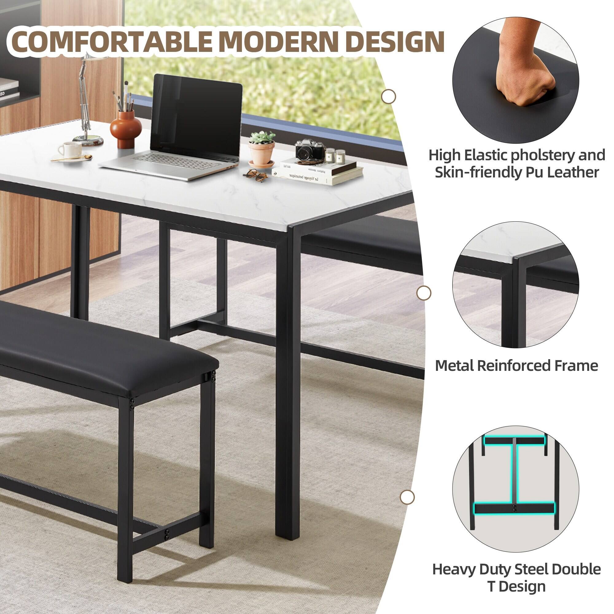 COMFORTABLE MODERN DESIGN

- High Elastic pholstery and Skin-friendly Pu Leather
- Metal Reinforced Frame
- Heavy Duty Steel Double T Design