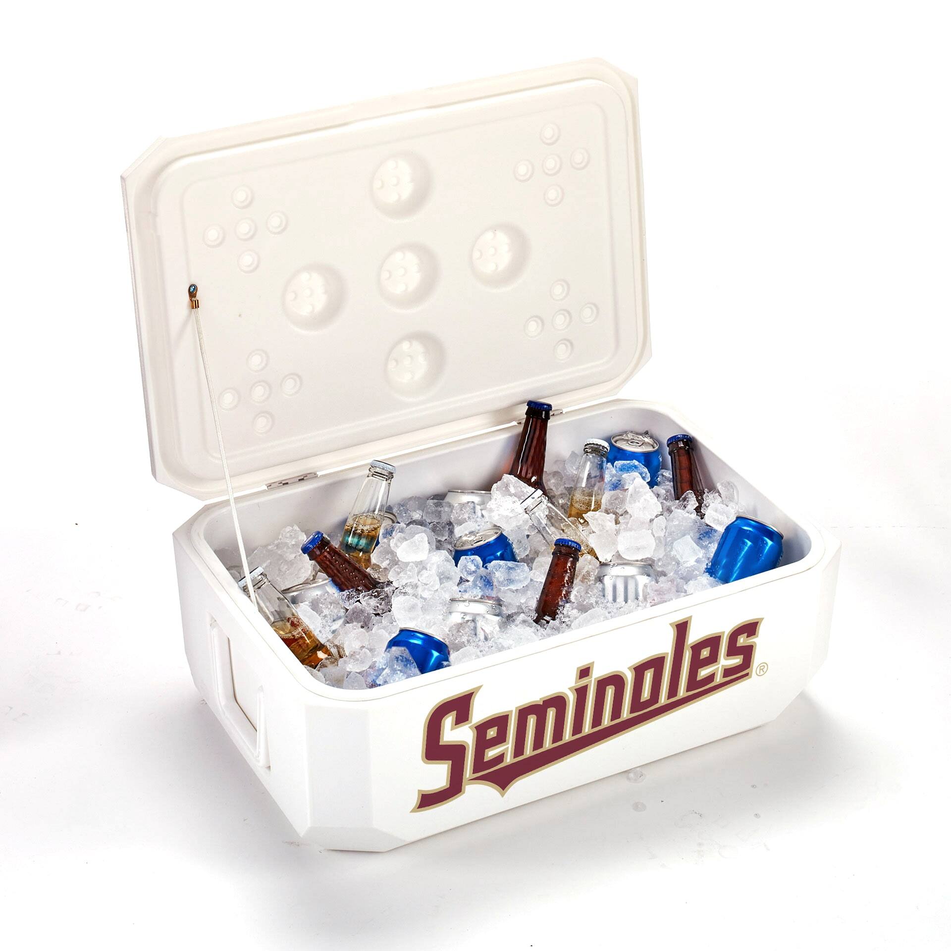 Alt View 1. Indigo Falls - Florida State Seminoles 40-Can Cornhole Cooler - White.