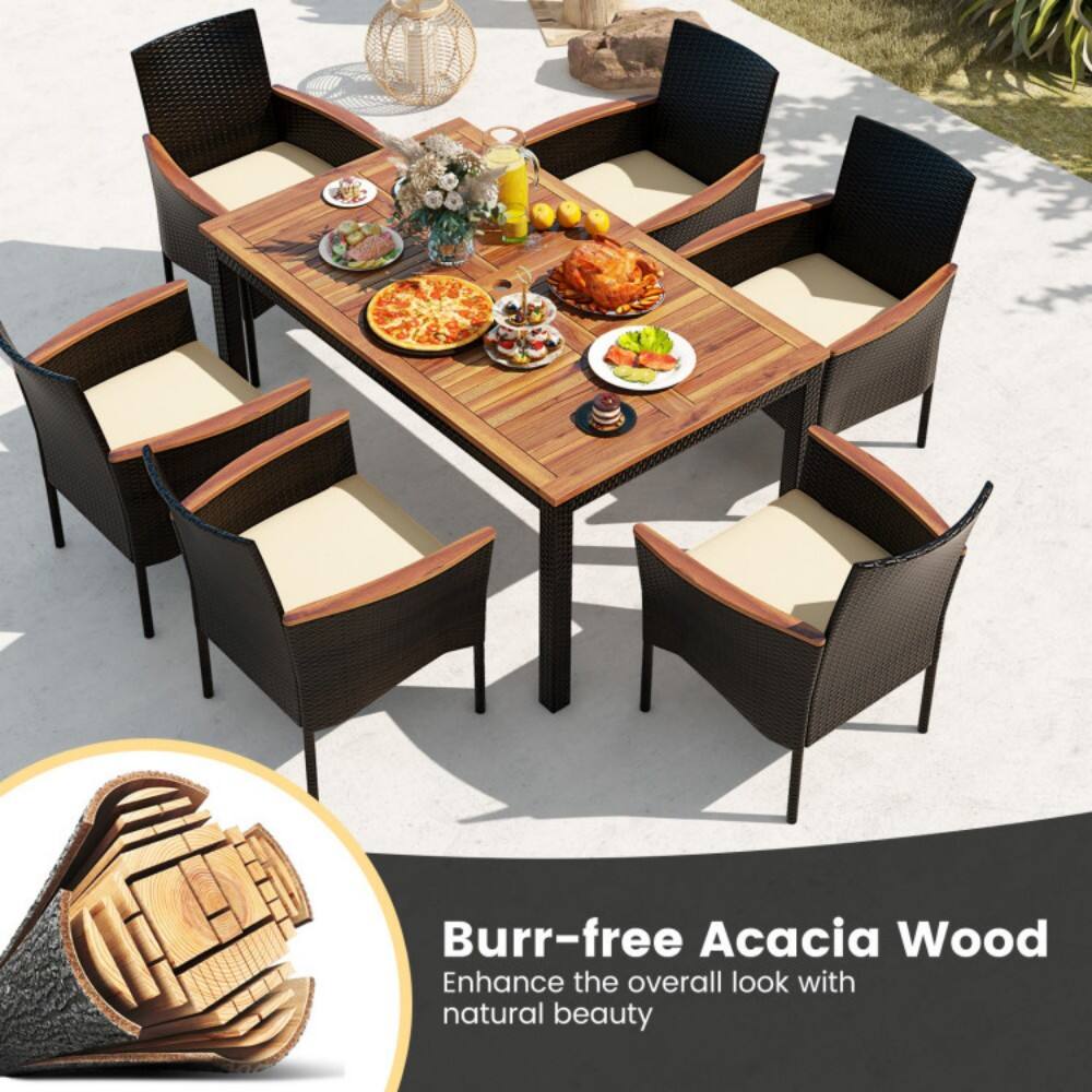 Burr-free Acacia Wood  
Enhance the overall look with natural beauty