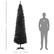 Alt View 2. Homcom - Artificial Pencil Christmas Tree, Slim Xmas Tree with 499 Realistic Branch Tips and Plastic Stand - black.