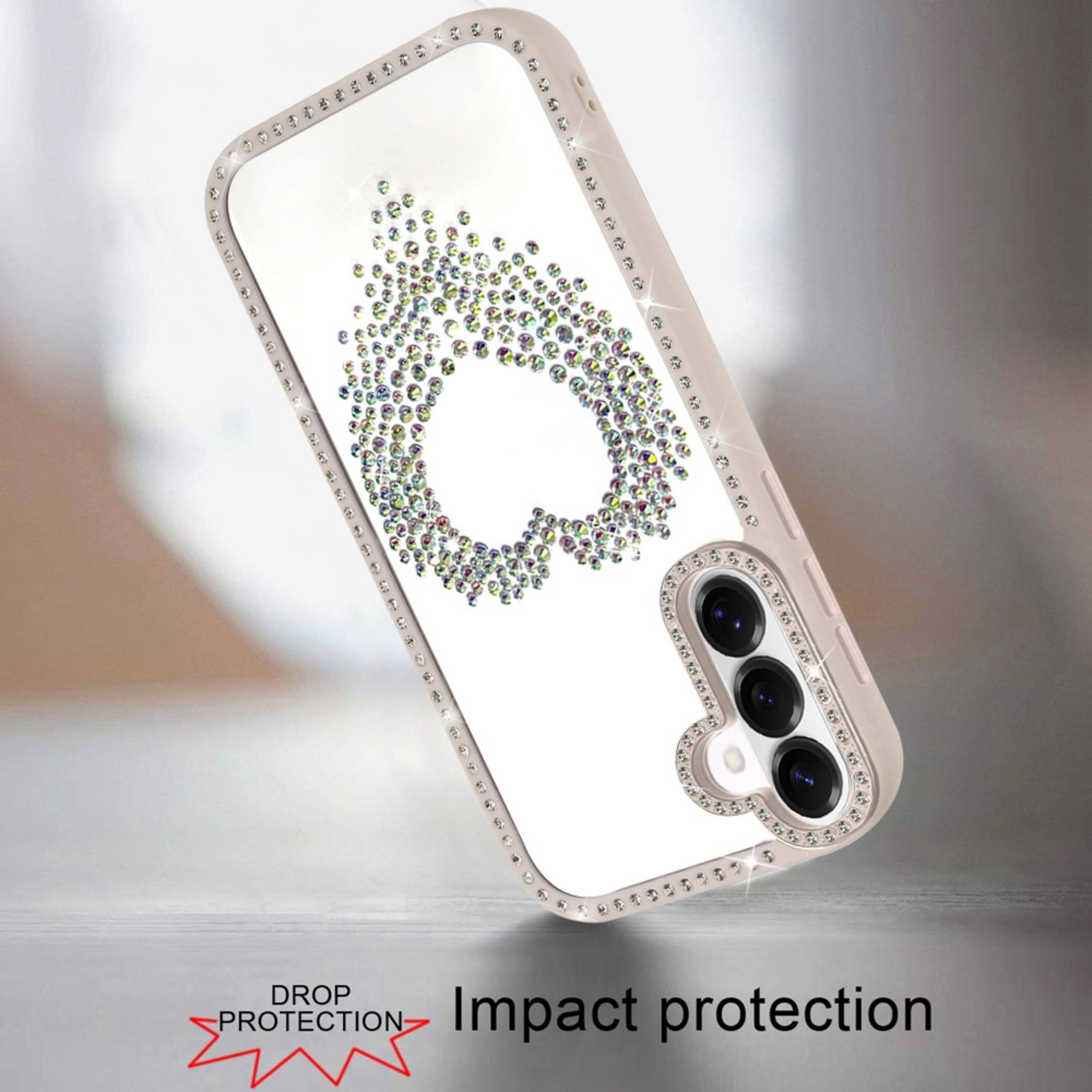 Kitcheniva Heart Shaped Crystals With Bling Border Plus Tempered Glass ...