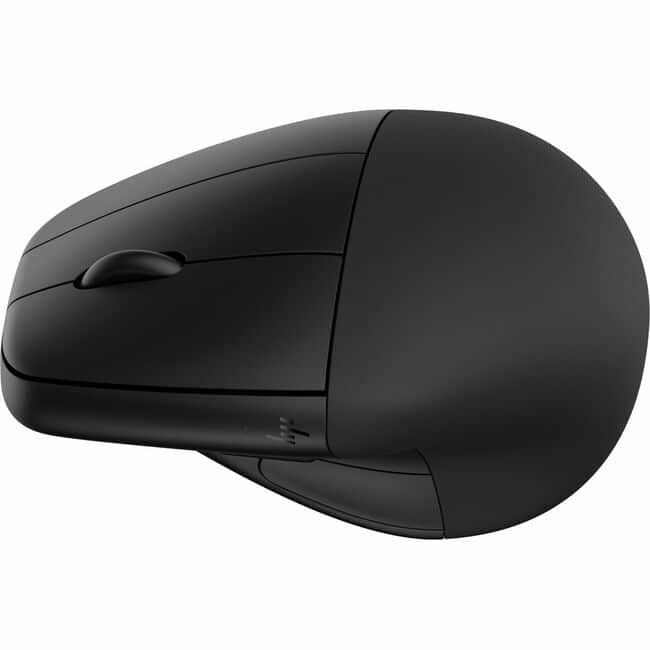 HP - 925 Ergonomic Vertical Mouse For Business - Optical - Wireless - Bluetooth/Radio Frequency - 2.40 GHz - USB T - Wireless - Black
