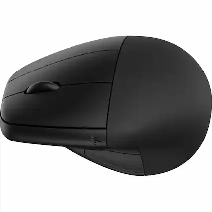 Front. HP - HP 925 Ergonomic Vertical Mouse For Business - Optical - Wireless - Bluetooth/Radio Frequency - 2.40 GHz - Black - USB T - Black.