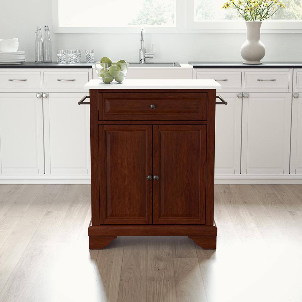 Alt View 6. Crosley Furniture - Lafayette Stone Top Portable Kitchen Island/Cart - Mahogany.