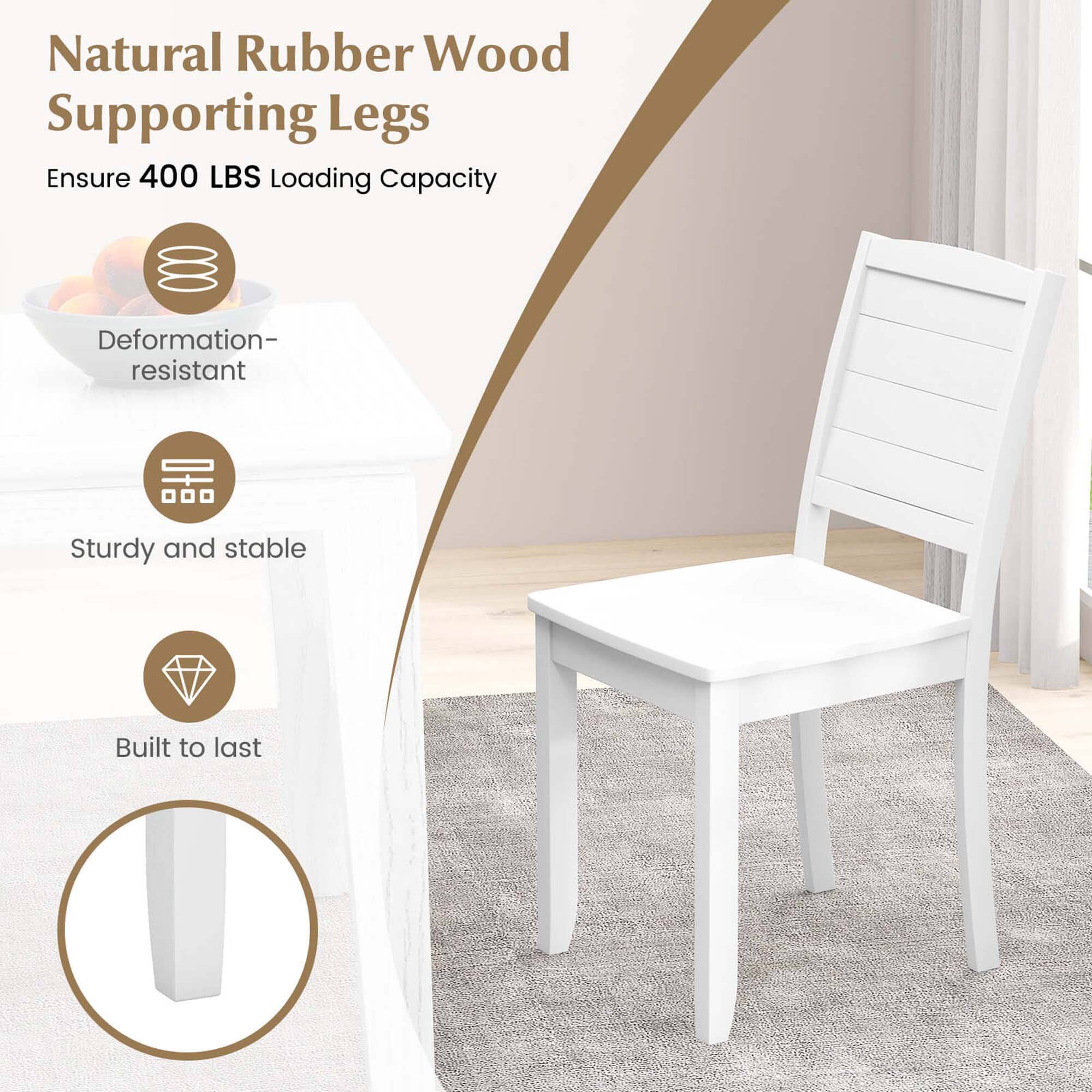Natural Rubber Wood Supporting Legs Ensure 400 LBS Loading Capacity Deformation-resistant Sturdy and stable Built to last