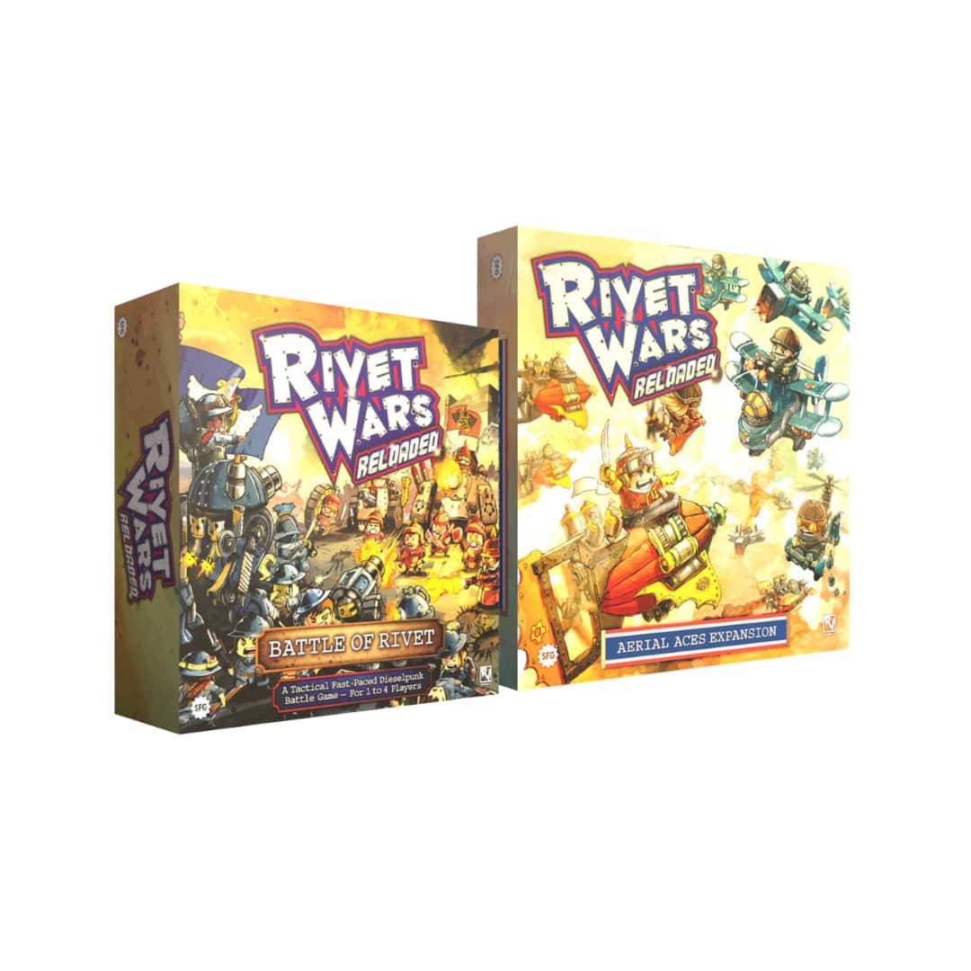 Steamforged - Rivet Wars: Battle of Rivet (Core Game) Bundle with Aerial Aces Expansion