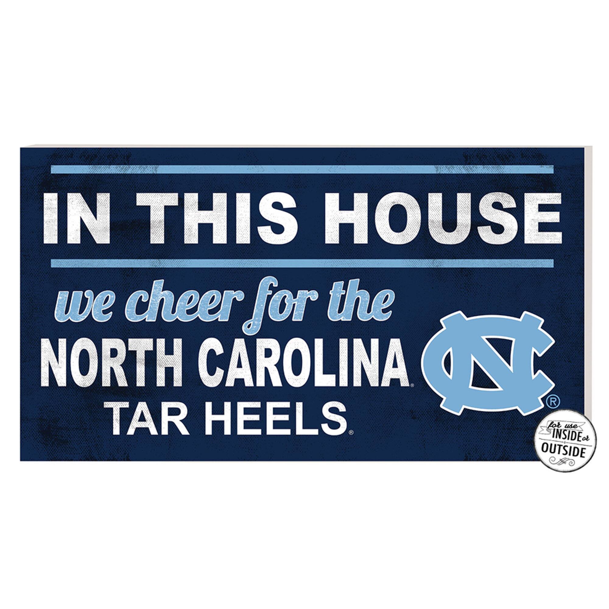 North Carolina Tar Heels 11'' x 20'' Indoor/Outdoor In This House Sign
