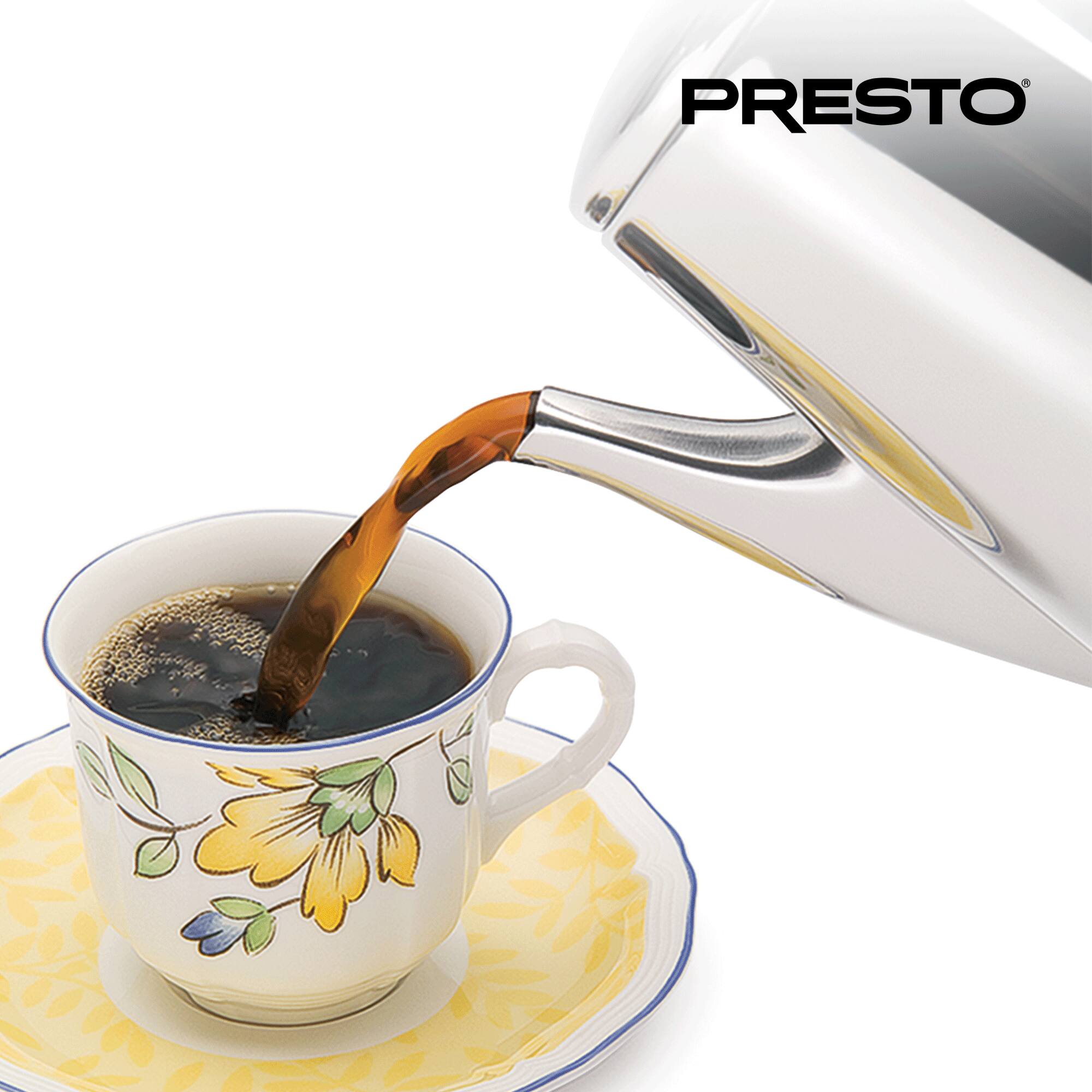 Alt View 5. Presto - Presto Stainless Steel Coffee Maker, 12 Cup Robust Percolator Coffee, Silver - Silver.