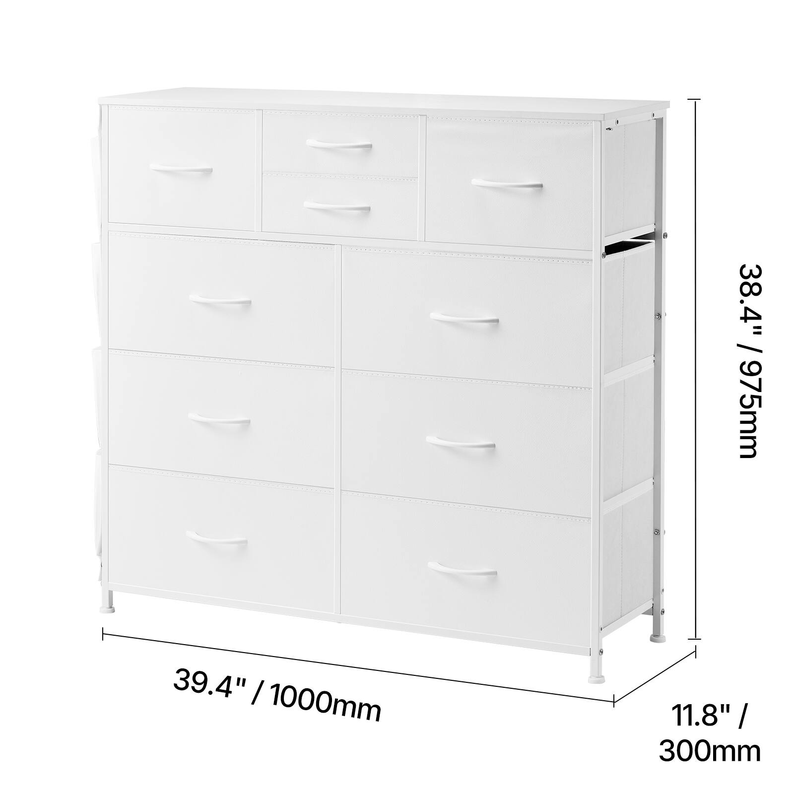 38.4" / 975mm  
39.4" / 1000mm  
11.8" / 300mm