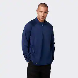 Mobile Warming - Men's Element Mid-Layer Heated 1/4 Zip LS Shirt - Blue