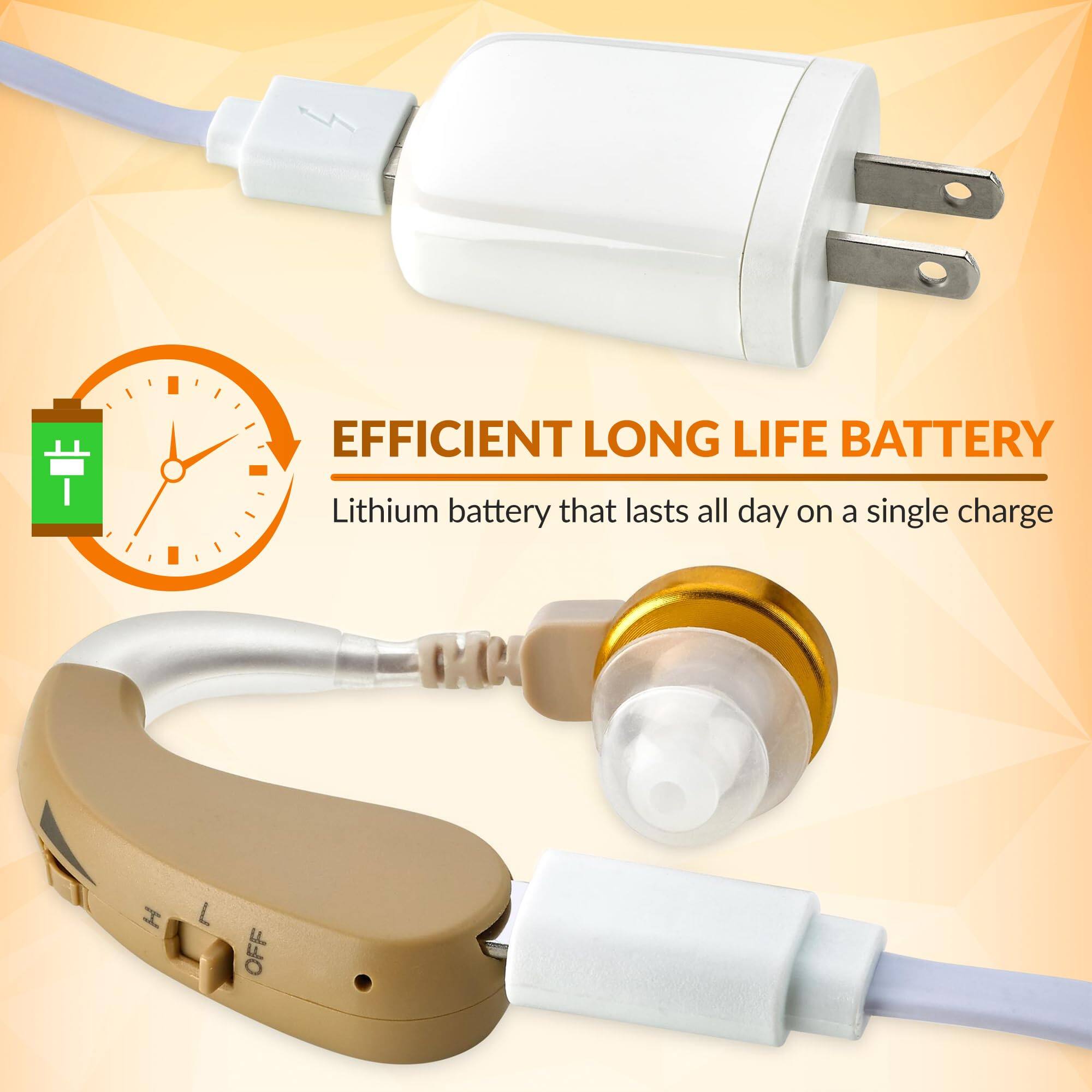 EFFICIENT LONG LIFE BATTERY  
Lithium battery that lasts all day on a single charge