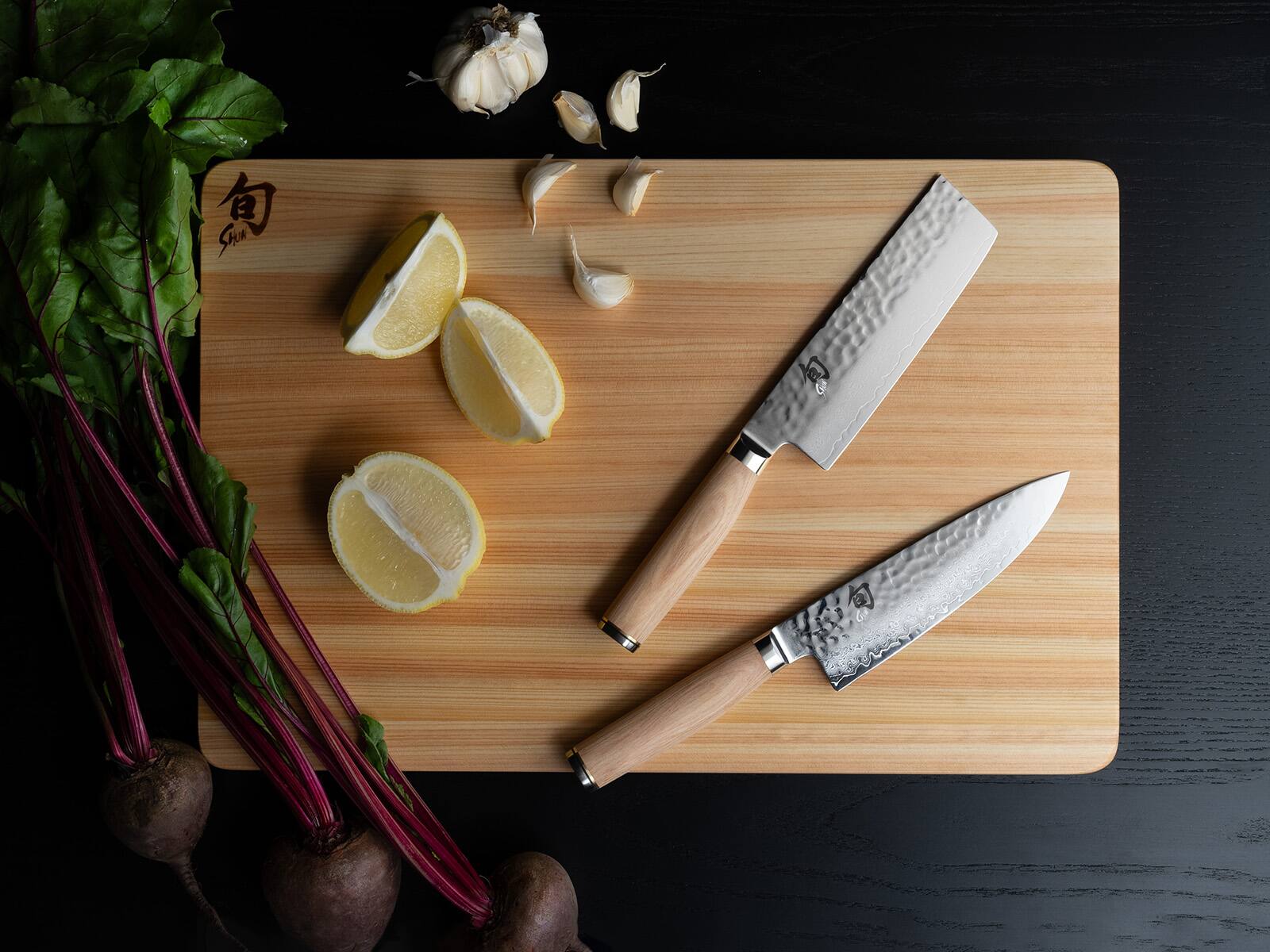 Alt View 4. Shun - Premier Blonde 6 Inch Chef Knife - Silver.