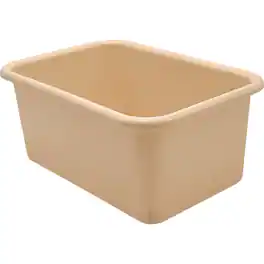 Teacher Created Resources - Small Plastic Storage Bin, Light Brown