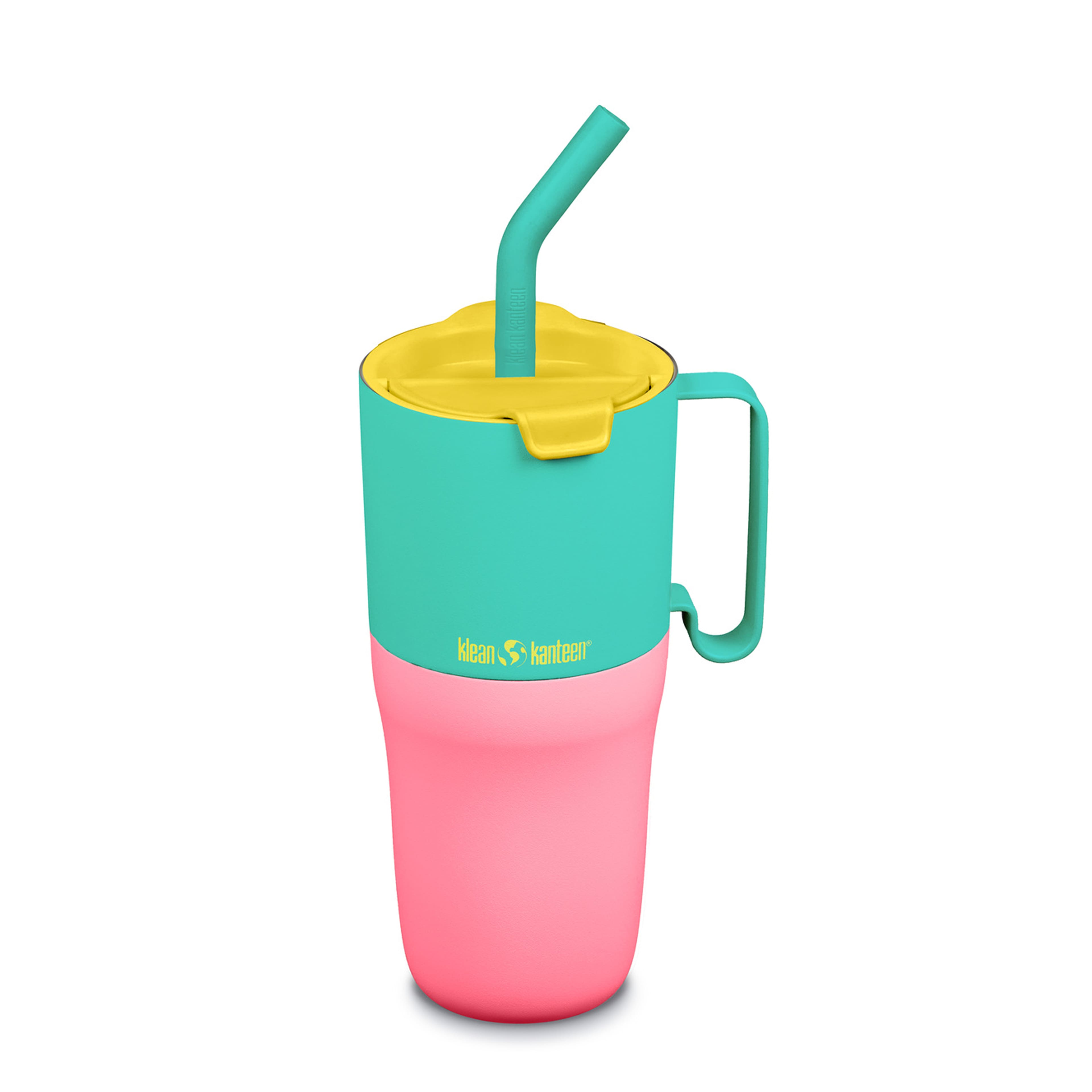 Klean Kanteen - Rise Insulated Tumbler - Stainless - Vacuum Insulated - Straw Lid - 26oz - Turquoise Kaleidoscope