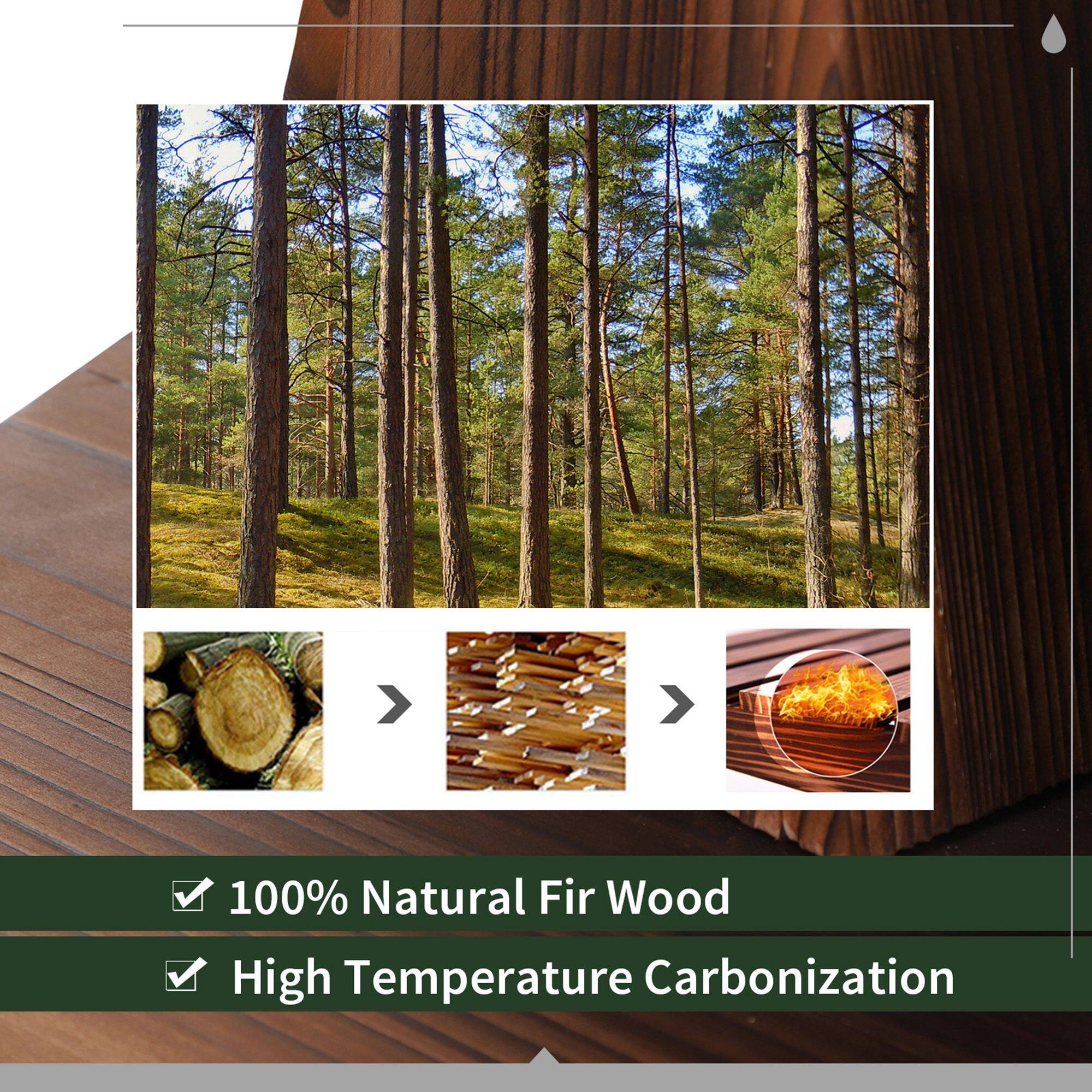 100% Natural Fir Wood  
High Temperature Carbonization

- 100% Natural Fir Wood
- High Temperature Carbonization