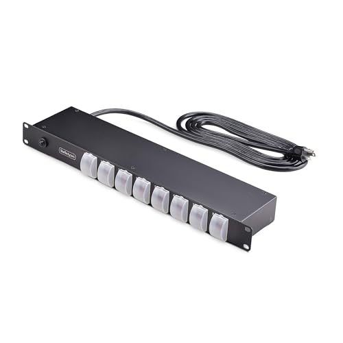 Startech 8 Outlet Horizontal Rack Mount PDU Black - Best Buy