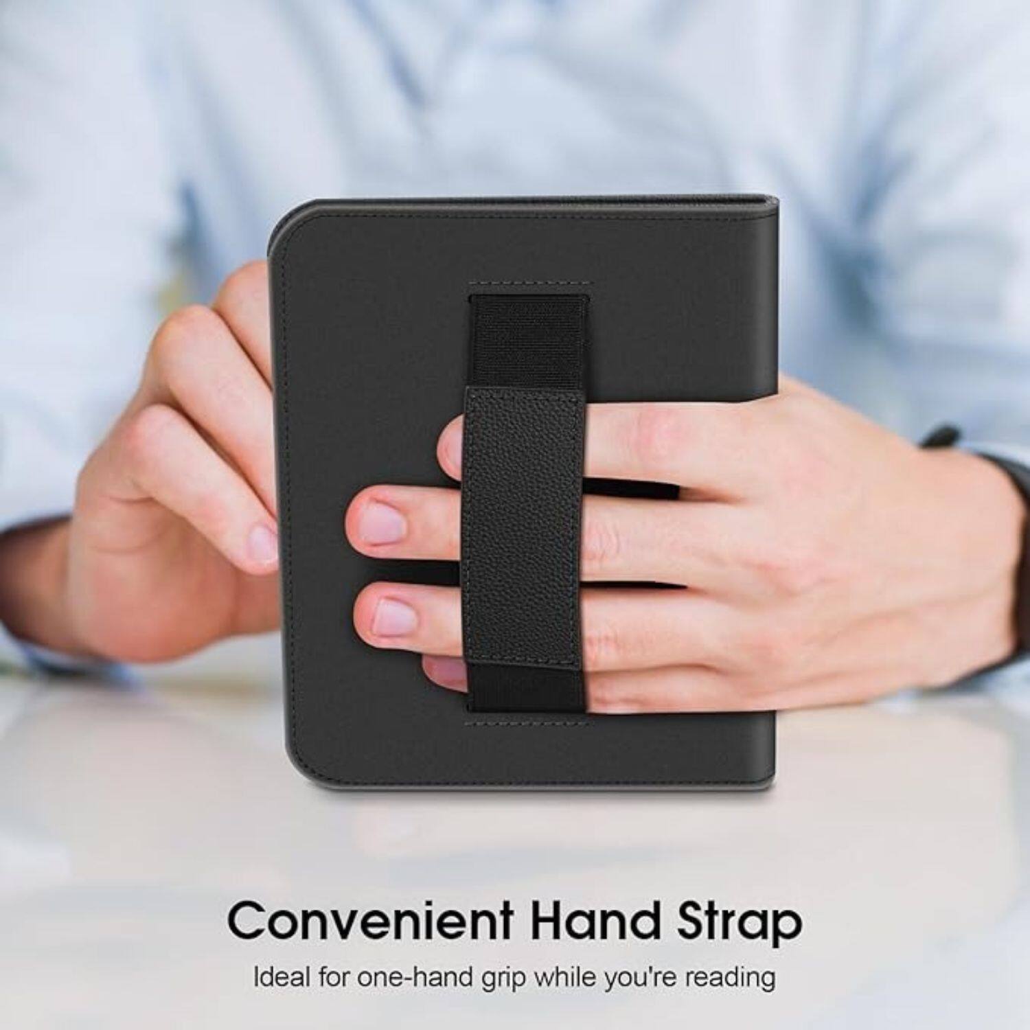 Convenient Hand Strap  
Ideal for one-hand grip while you're reading