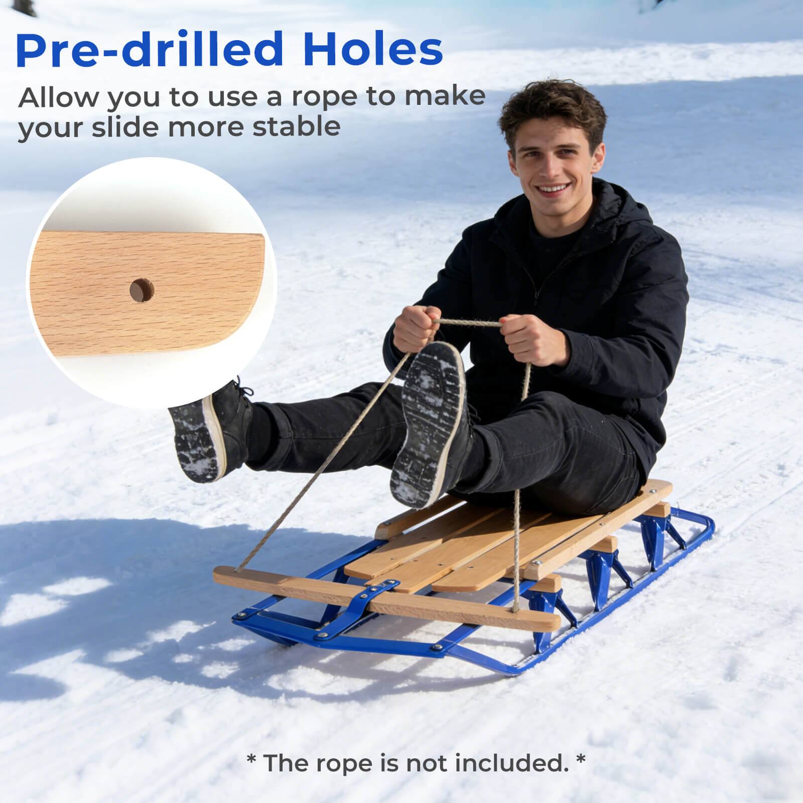 Pre-drilled Holes  
Allow you to use a rope to make your slide more stable  

*The rope is not included.*
