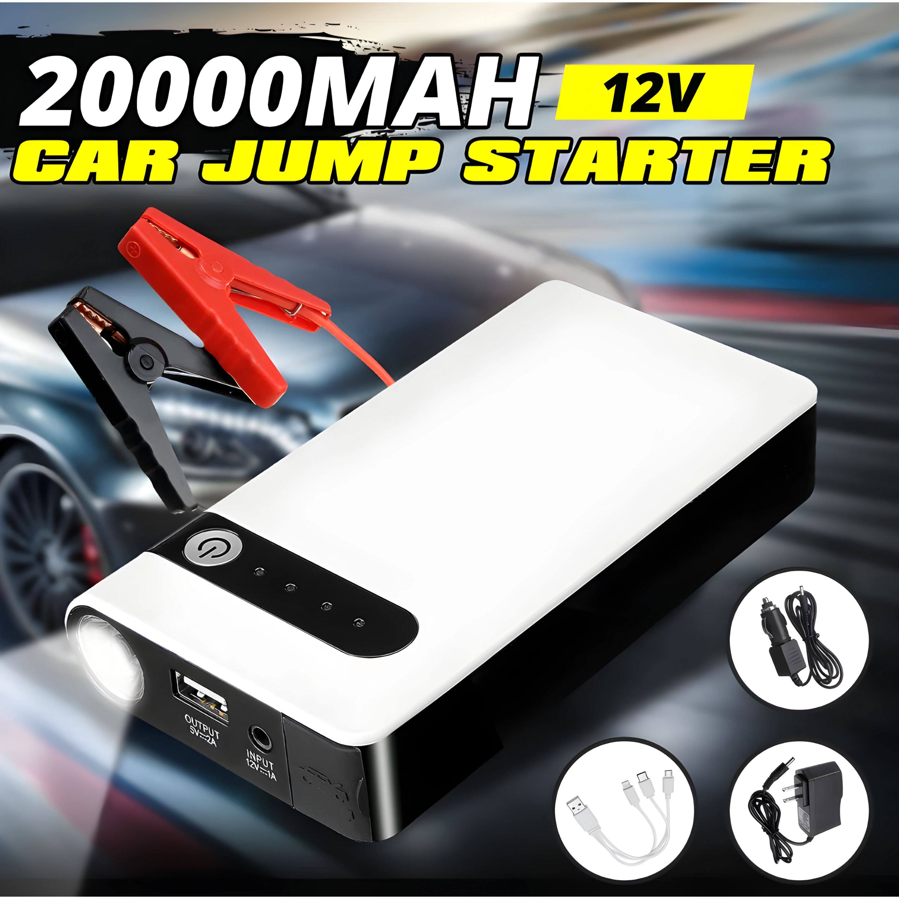 20000MAH  
12V  
CAR JUMP STARTER  

OUTPUT 12V  
INPUT 12V  

USB OUTPUT