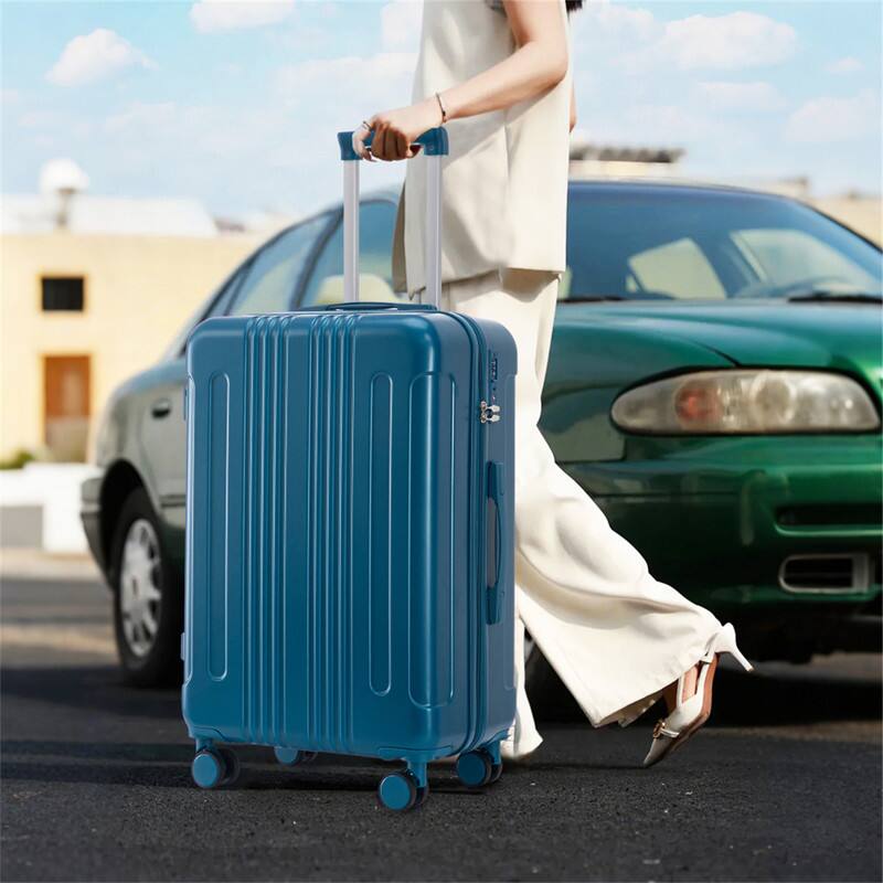 Alt View 6. HTUTWOO - ABS Spinner Wheel Luggage Sets - 20"/24"/28" 3 Pcs Carry On Suitcase, Matching Color, TSA Combination Lock - Dark Blue.