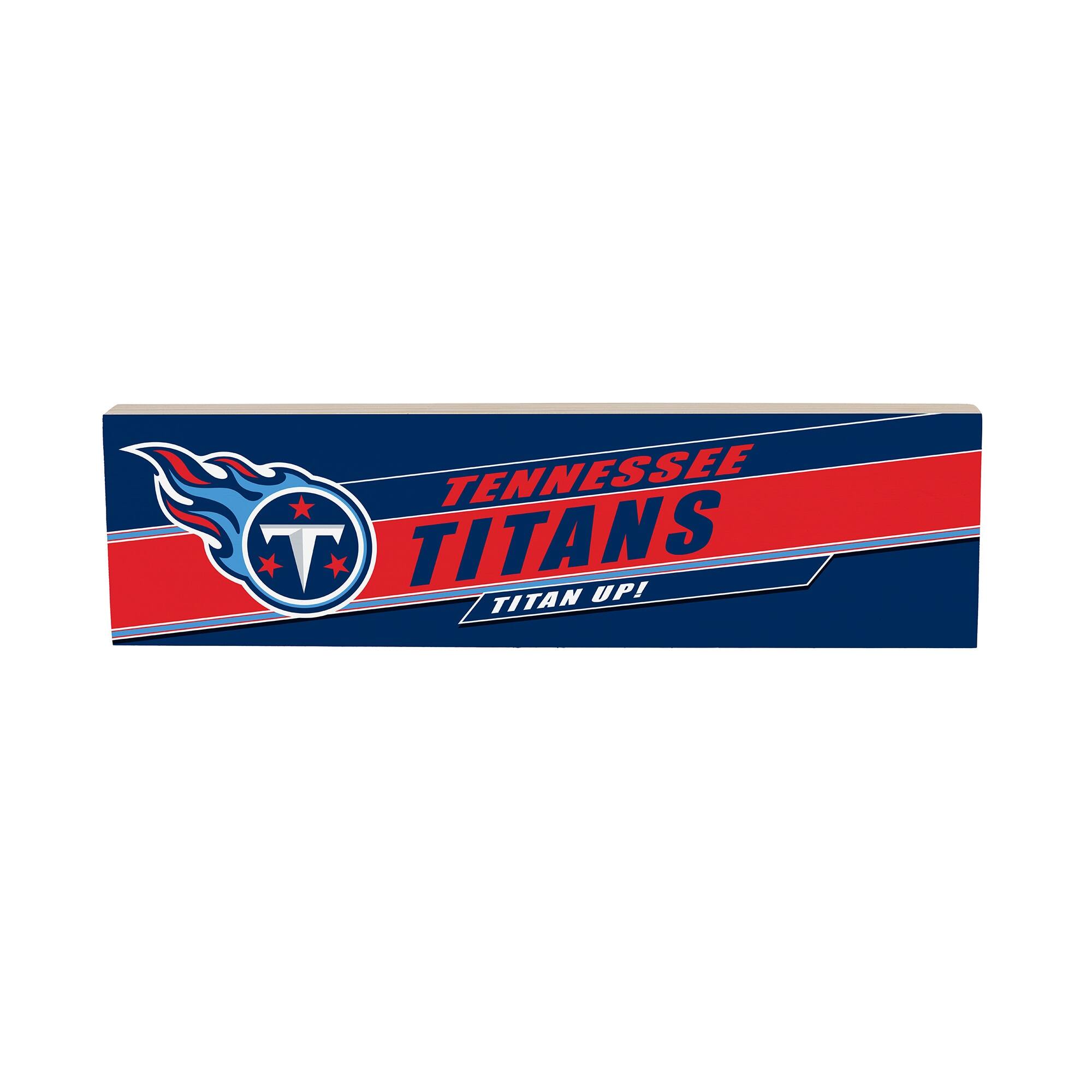 Tennessee Titans 5" x 18" Shadow Logo Wood Mantle Sign