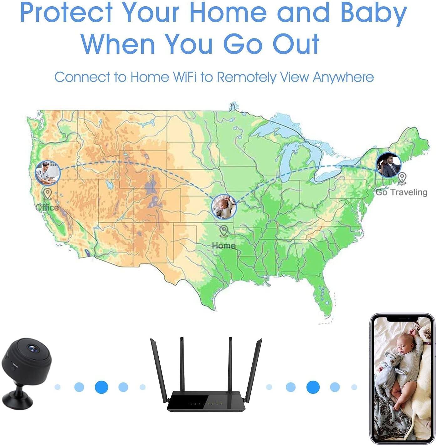 Protect Your Home and Baby When You Go Out

Connect to Home WiFi to Remotely View Anywhere