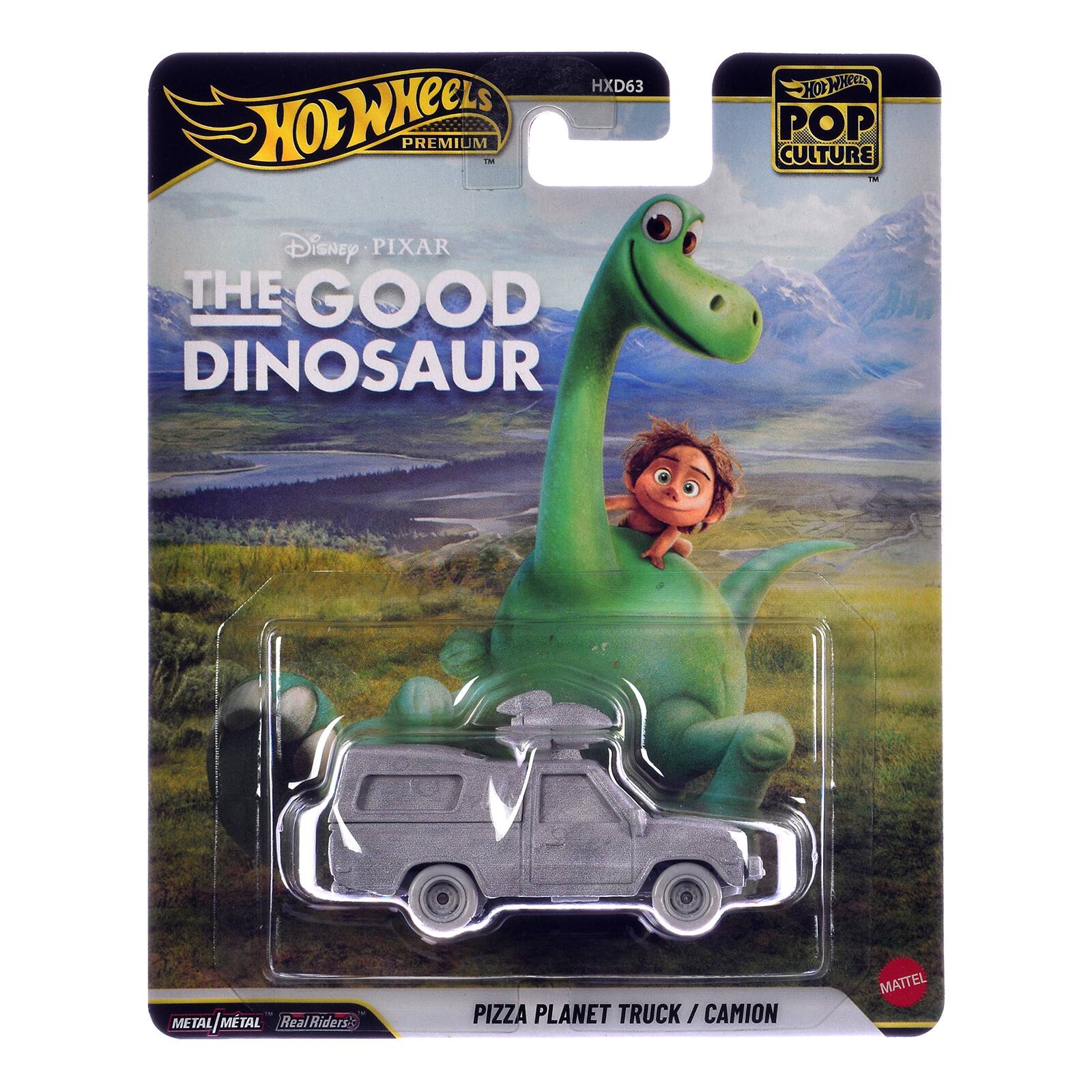 HXD63  
Hot Wheels Premium  
Disney Pixar The Good Dinosaur  
Hot Wheels Pop Culture  
Metal | Metal Real Riders  
Pizza Planet Truck / Camion  
Mattel