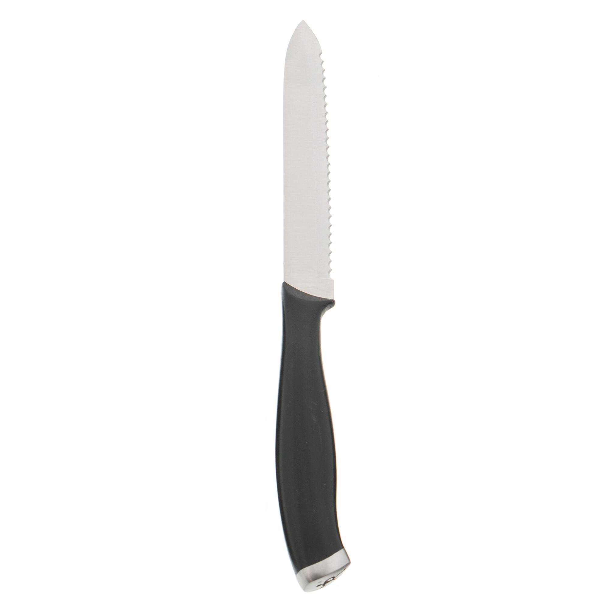 Alt View 1. Henckels - Henckels Silvercap 5-inch Serrated Utility Knife - Stainless Steel.