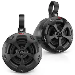 Pyle - 2-Way Dual Off-Road Speakers, 4" 800 Watt Marine Grade Speakers System Outdoor Audio Stereo Speaker for ATV, etc.