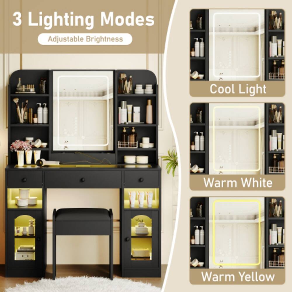 3 Lighting Modes  
Adjustable Brightness  
Cool Light  
Warm White  
Warm Yellow