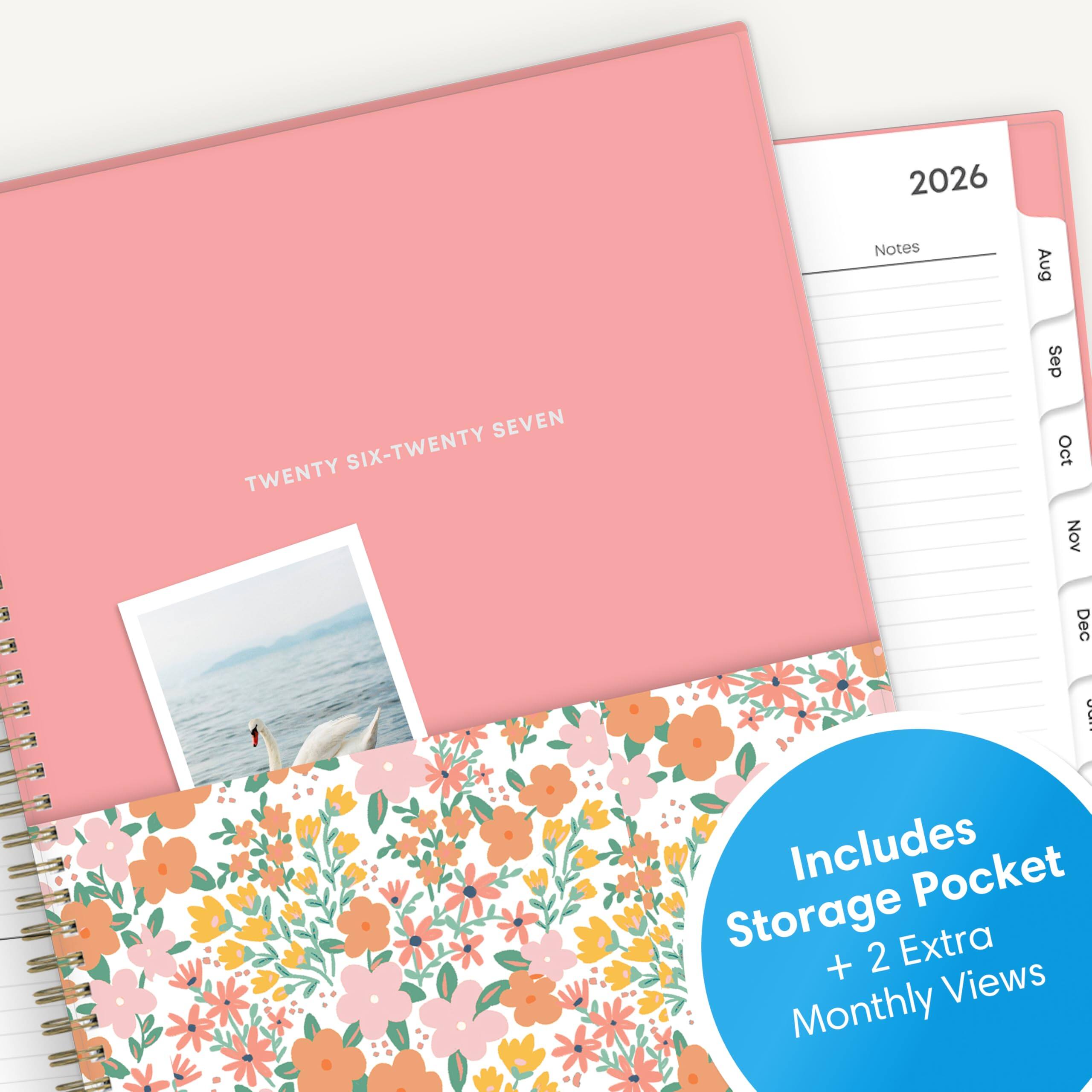 SEVEN TWENTY SIX-TWENTY SEVEN

2026 Notes Aug Sep Oct Nov Dec
Includes Pocket Storage + 2 Extra Views Monthly