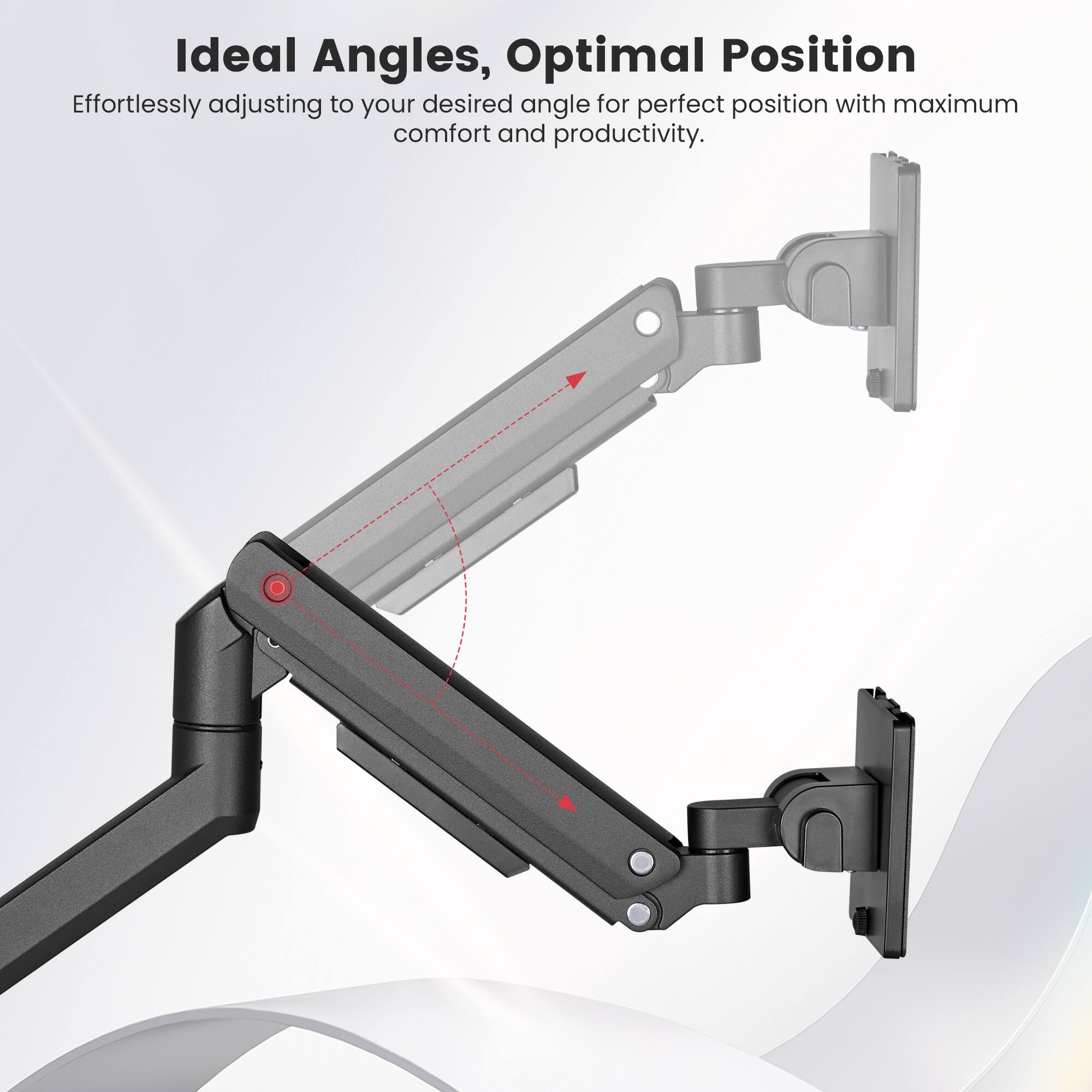 Ideal Angles, Optimal Position: Effortlessly adjusting to your desired angle for perfect position with maximum comfort and productivity.