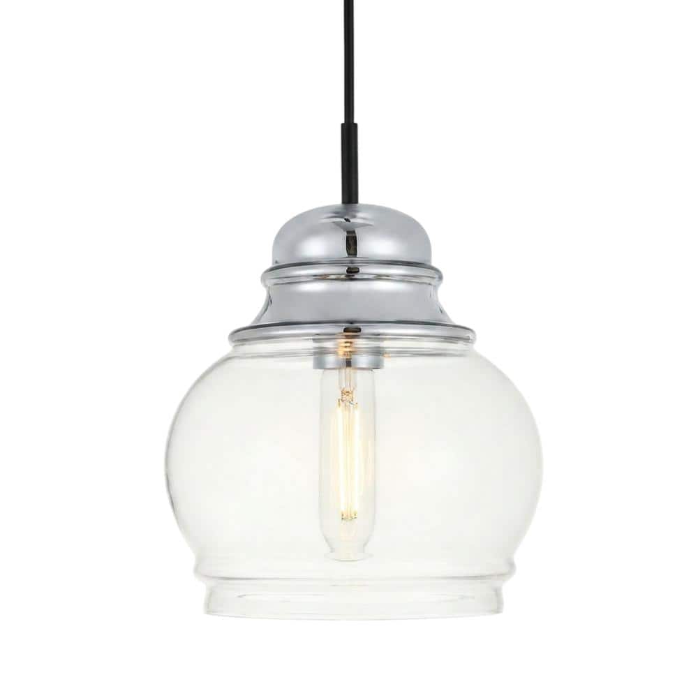 Living District - Kenna 1 Light Chrome Pendant With Clear Glass - Chrome And Clear price history on PriceWatchPro
