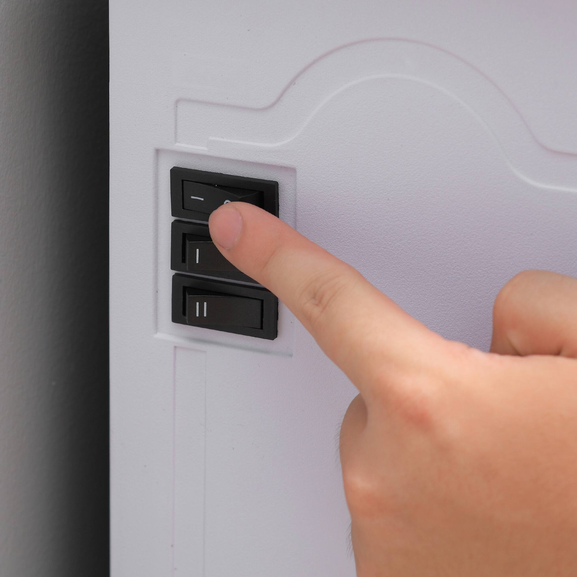 Alt View 5. Homcom - Electric Fireplace Stove, 18" Freestanding Fireplace Heater with Realistic Flame, Overheating Protection, Portable.