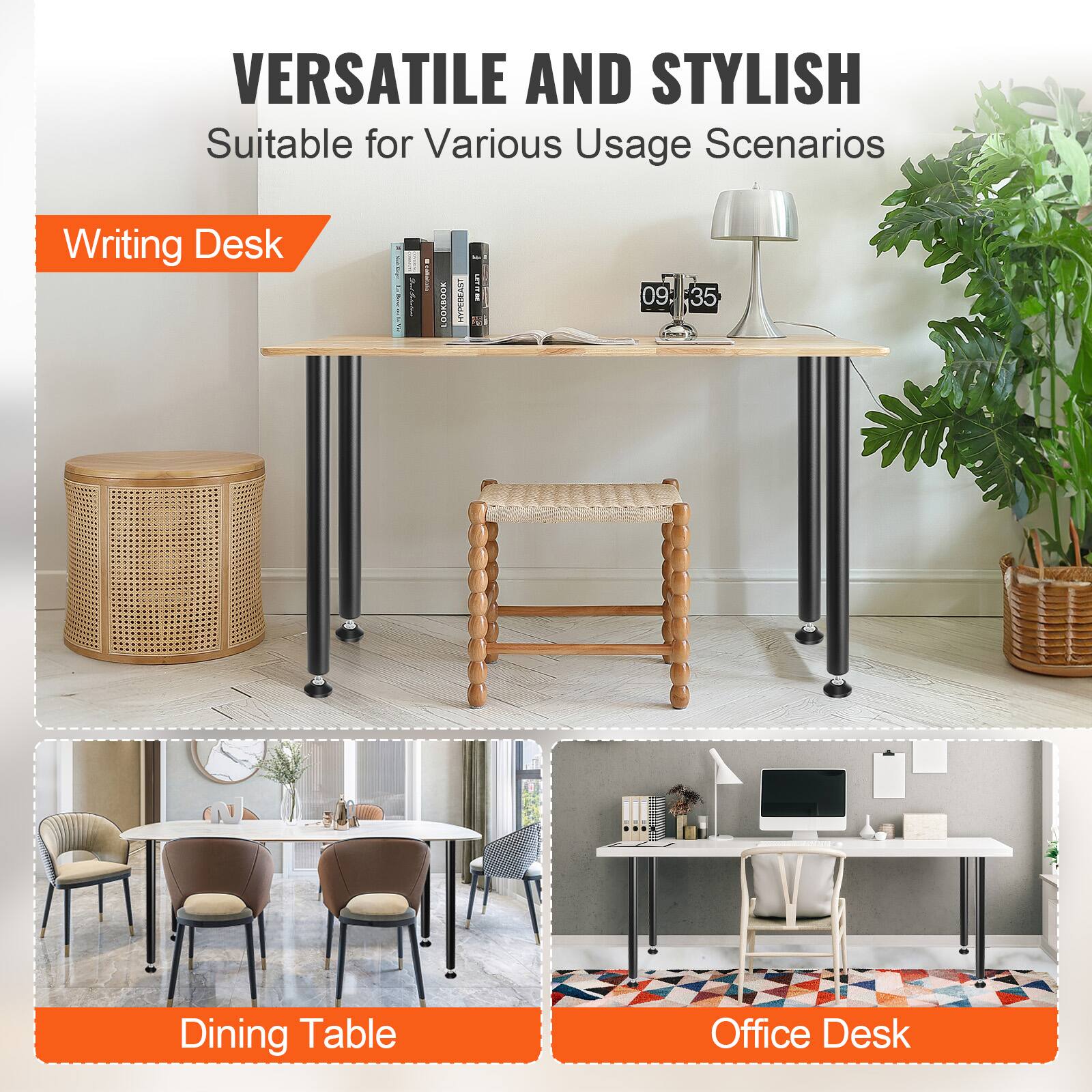 VERSATILE AND STYLISH Suitable for Various Usage Scenarios
Writing Desk | Dining Table | Office Desk