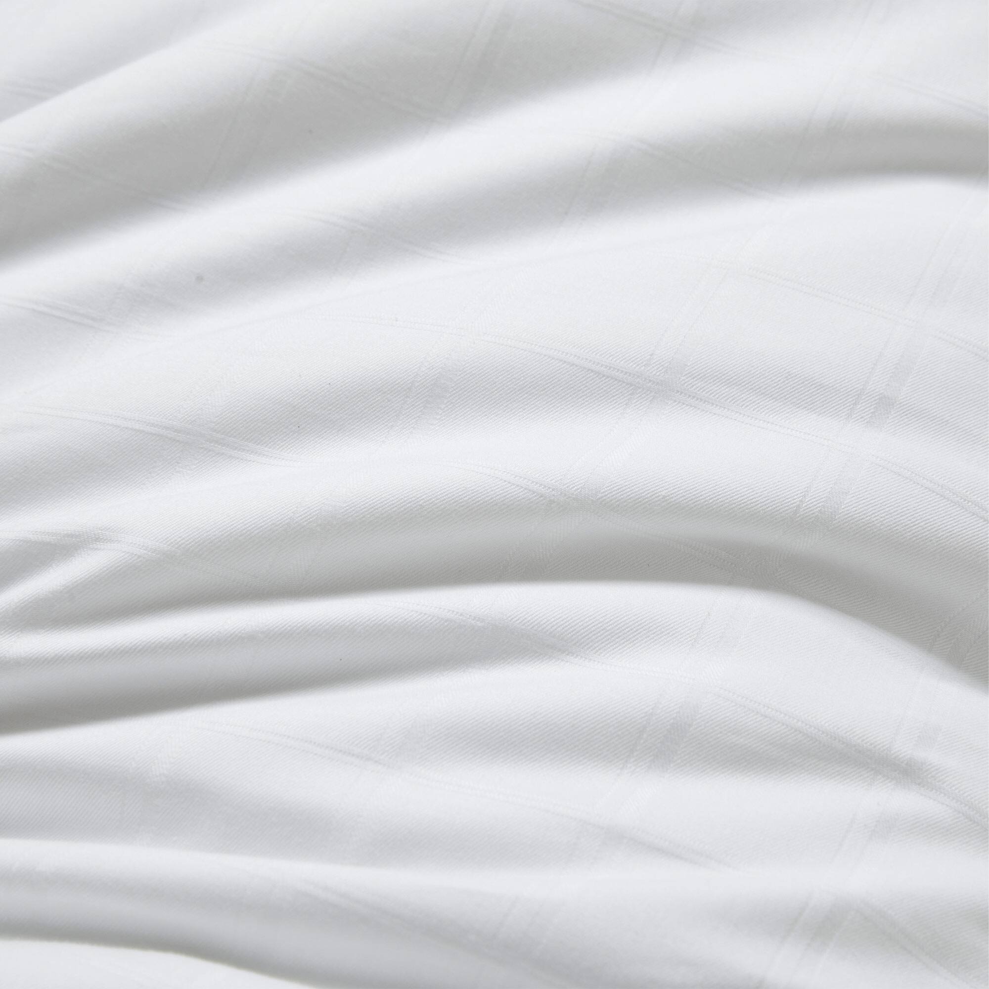 Back. Peace Nest - Peace Nest Cotton Jacquard Medium-Firm Goose Feather Bed Pillows Set of 2, King - White.