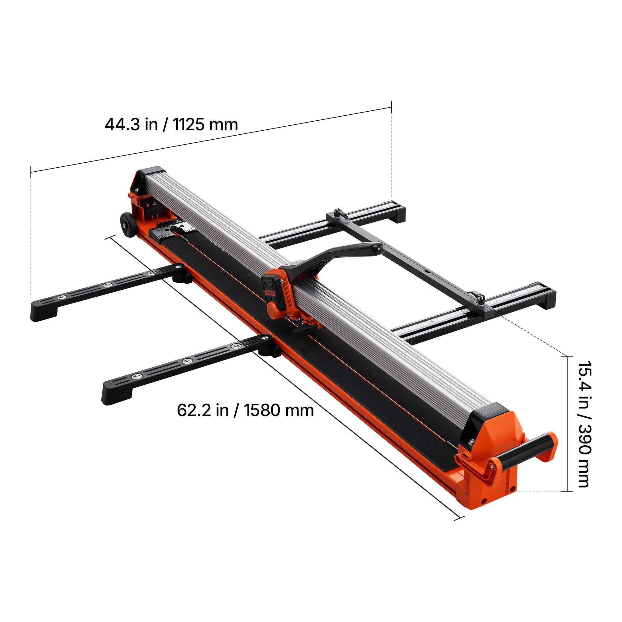 44.3 in / 1125 mm  
62.2 in / 1580 mm  
15.4 in / 390 mm