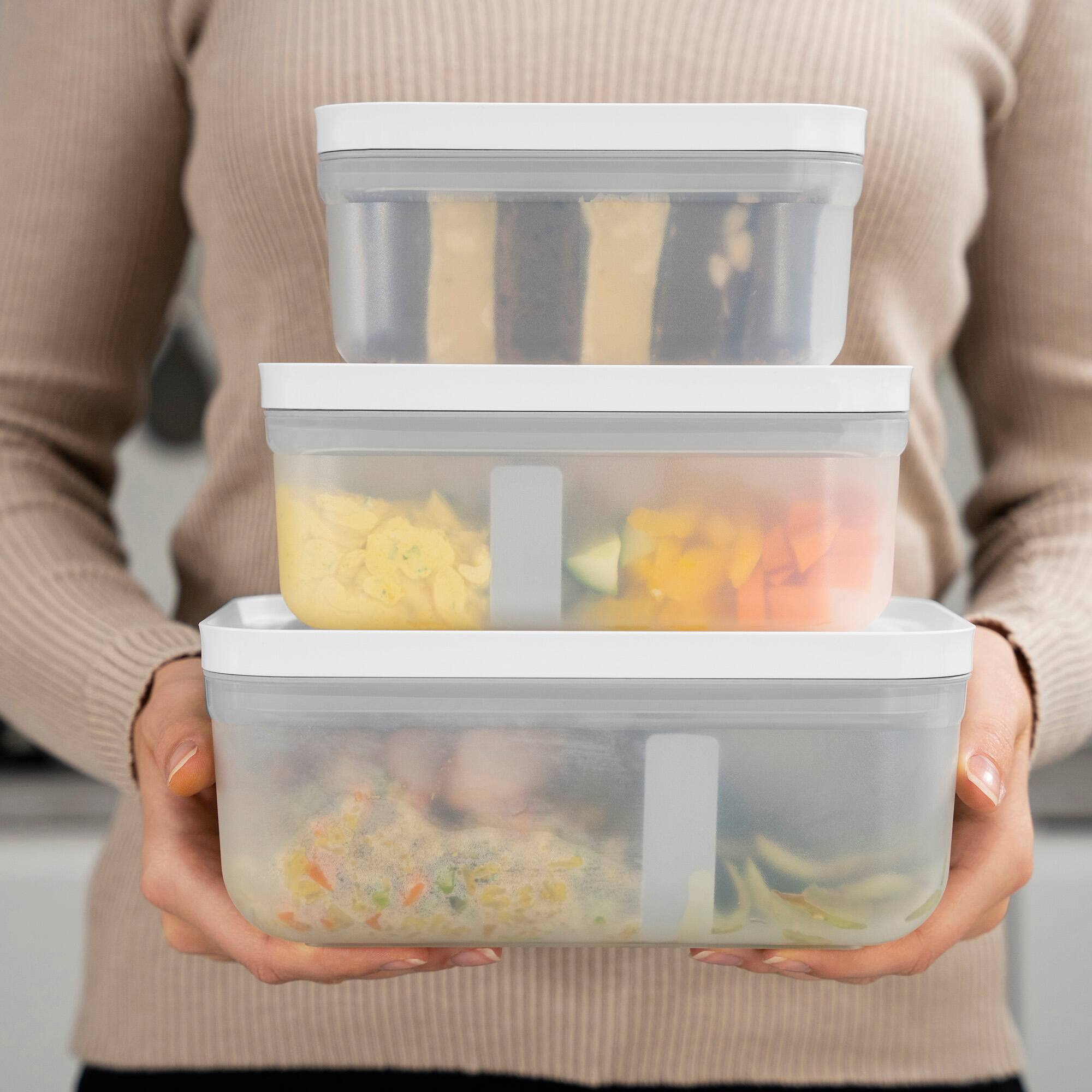 Alt View 3. ZWILLING - ZWILLING Fresh & Save Plastic Lunch Box, Airtight Container, Meal Prep, BPA-Free, Grey, Semitransparent - Medium - Grey.